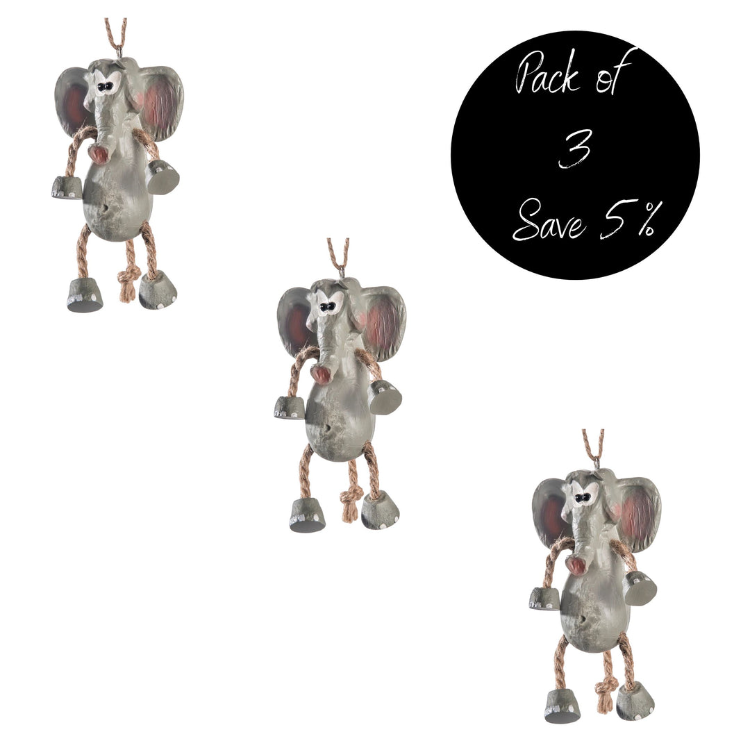 Pack of 3 Elephant Ornaments