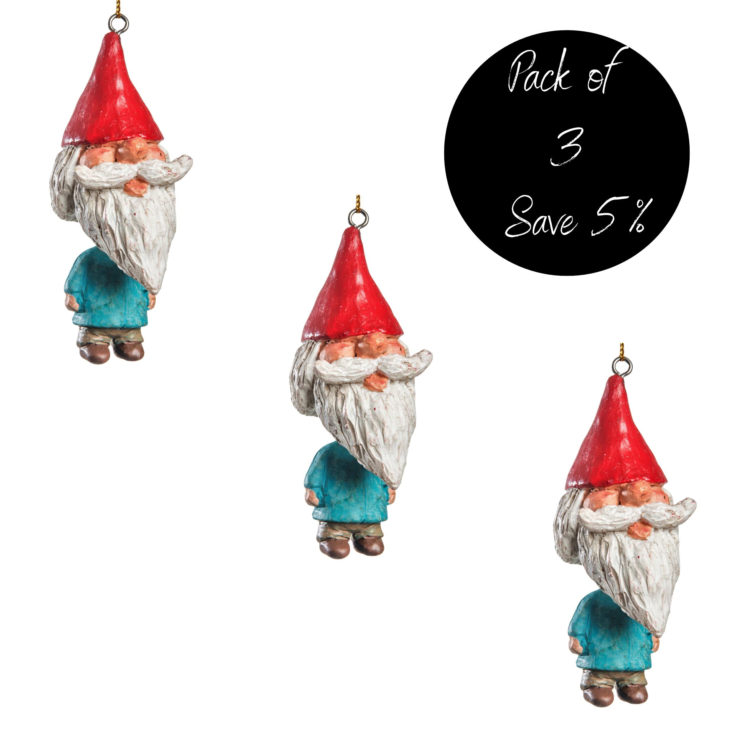 Pack of 3 Gnome Ornaments