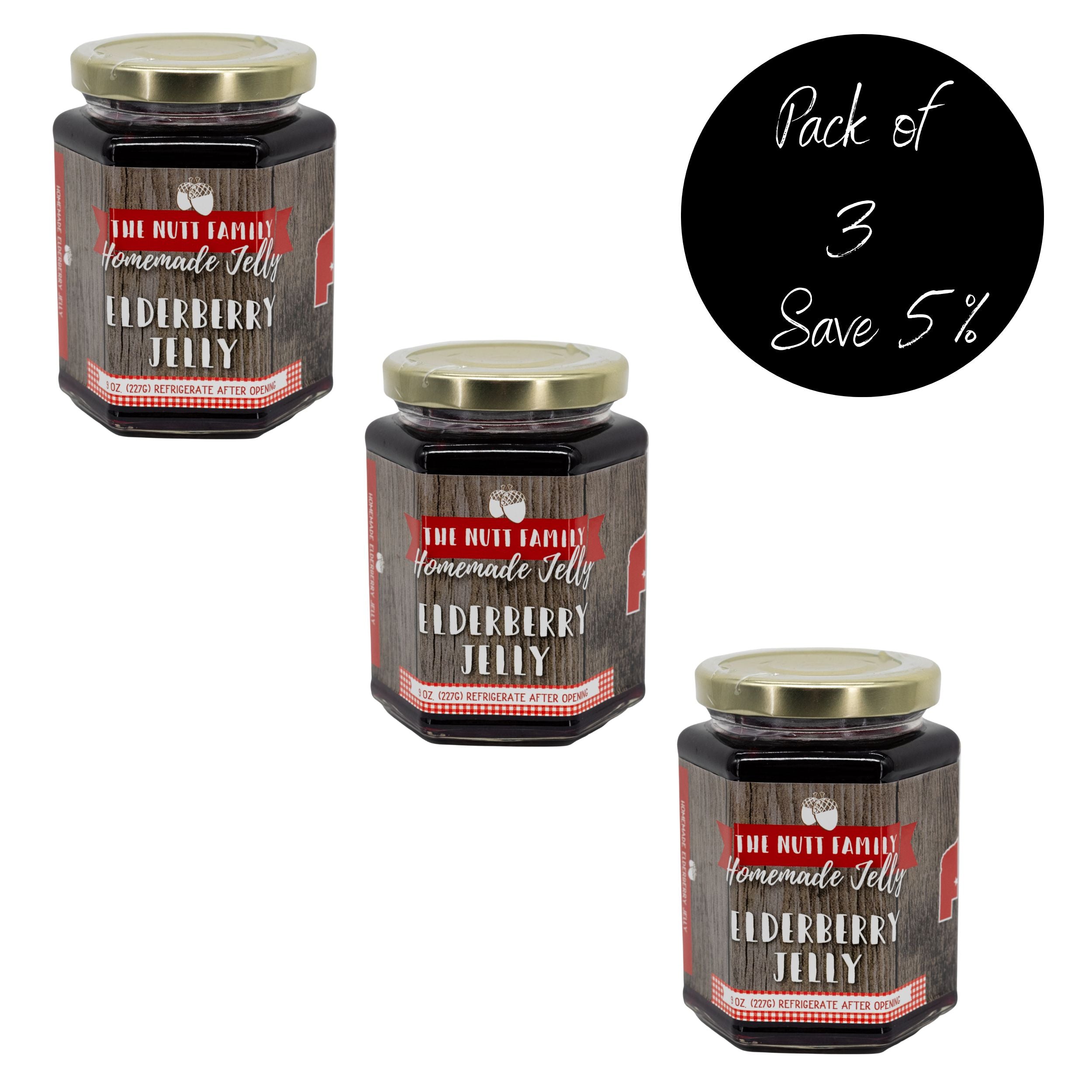 Pack of 3, Elderberry Jelly