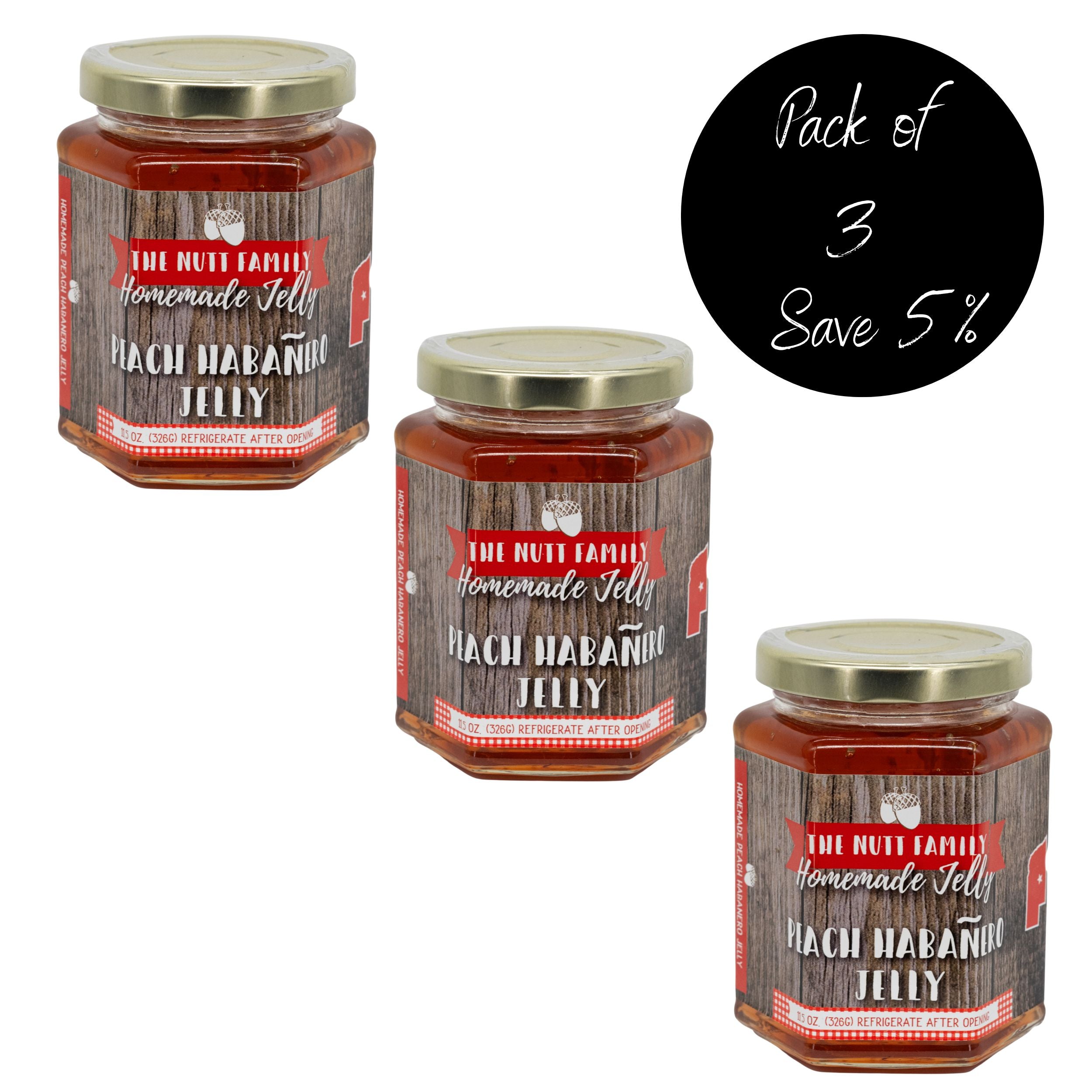 Pack of 3, Peach Habanero Jelly