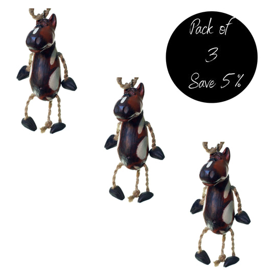 Horse Ornament | Pack of 3 | Perfect For Horse Lovers | Made in Lincoln, NE | Bert Anderson Collection