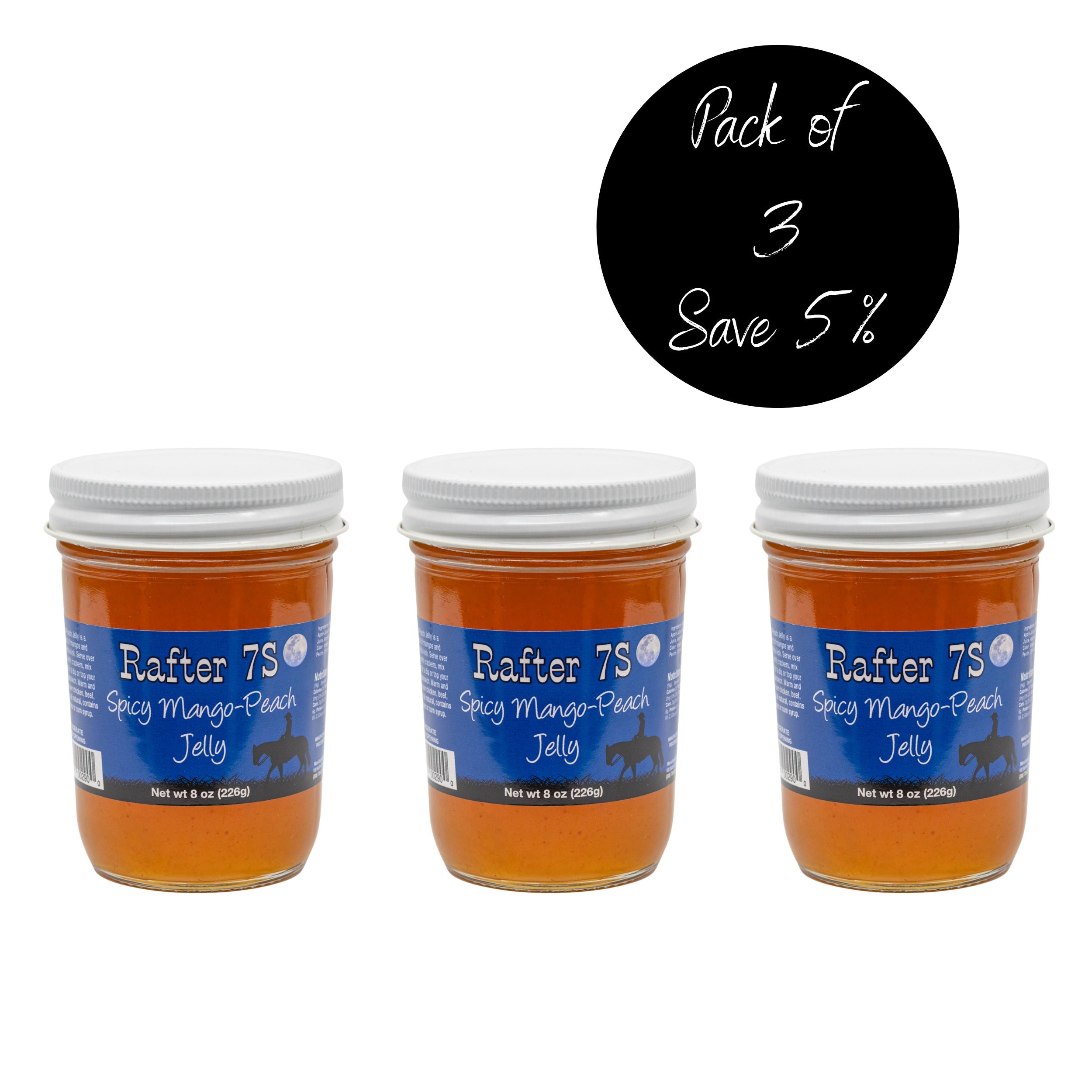 3 Pack, Spicy Mango-Peach Jelly 