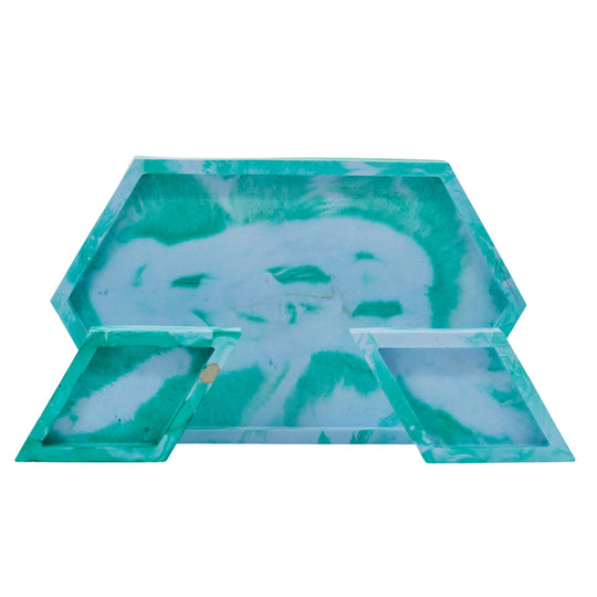Resin-Crete Jewelry Tray Set | 6.5" x 4" Hexagon | Color Crete Creations