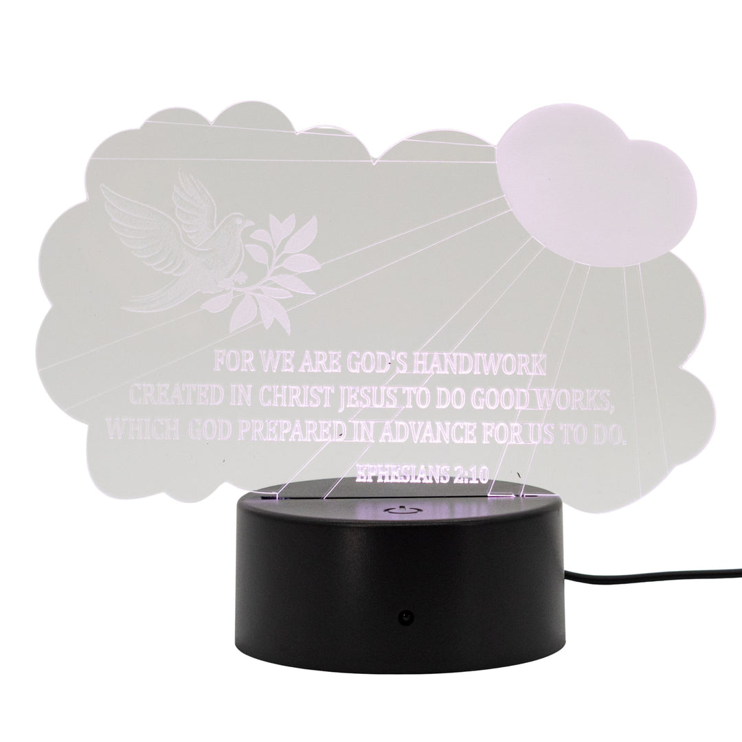 Faith-Based LED Lighted Plaque | Multiple Sayings | Glowing Creation