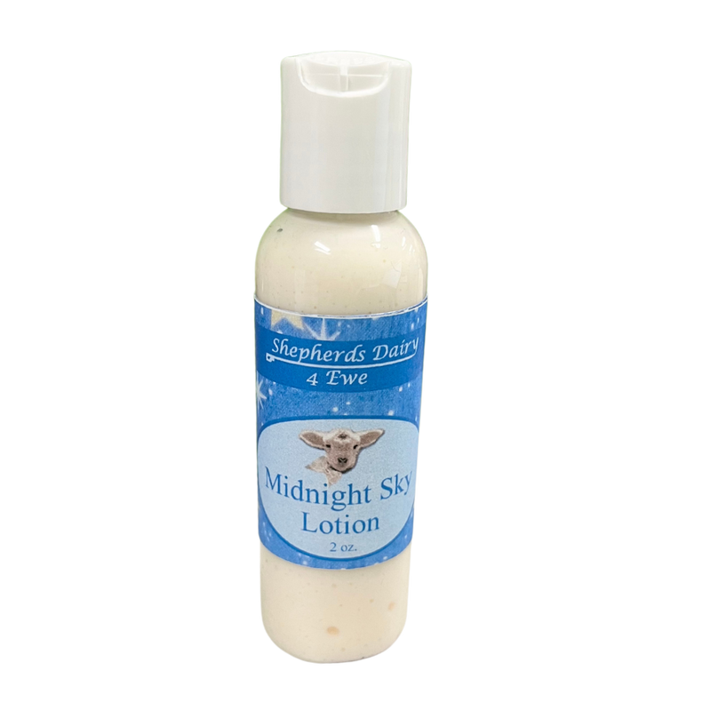 Midnight Sky Lotion | Multiple Sizes | Victorian Lotion | Daily Moisturizer | Sheep Milk Lotion | Skin Firming | Hydrating Minerals | Leaving the Skin Silky and Smooth | Fresh, Clean Scent | All Natural