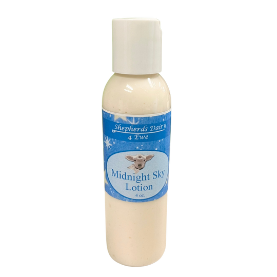 Midnight Sky Lotion | Multiple Sizes | Victorian Lotion | Daily Moisturizer | Sheep Milk Lotion | Skin Firming | Hydrating Minerals | Leaving the Skin Silky and Smooth | Fresh, Clean Scent | All Natural