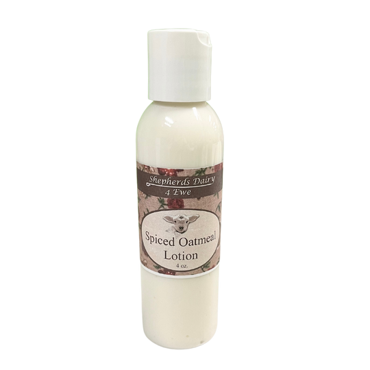 Spiced Oatmeal Lotion | Multiple Sizes | Victorian Lotion | Spicy Cinnamon Scent | Exfoliating Properties | Leaves Skin Feeling Silky and Smooth | Hydrating Minerals | Daily Moisturizer | All Natural | Handcrafted