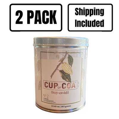 Cup of Coa | Sinfully Mint Cocoa | 13.65 oz. | Mint Chocolate Hot Cocoa | Made with Real Cocoa | Frothy and Milky | Served Hot or Cold | Perfect Winter Drink | Smooth Chocolate Flavor | Fresh Mint Taste | Nebraska Hot Cocoa | 2 Pack | Shipping Included