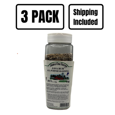 Java Rub and Seasoning | All Purpose Seasoning | Rib and Roast Rub | No MSG | Gluten Free | Bold Flavor | Perfect for Grilling and Cooking | Nebraska Seasoning | 25 oz. Bottle | Pack of 3 | Shipping Included