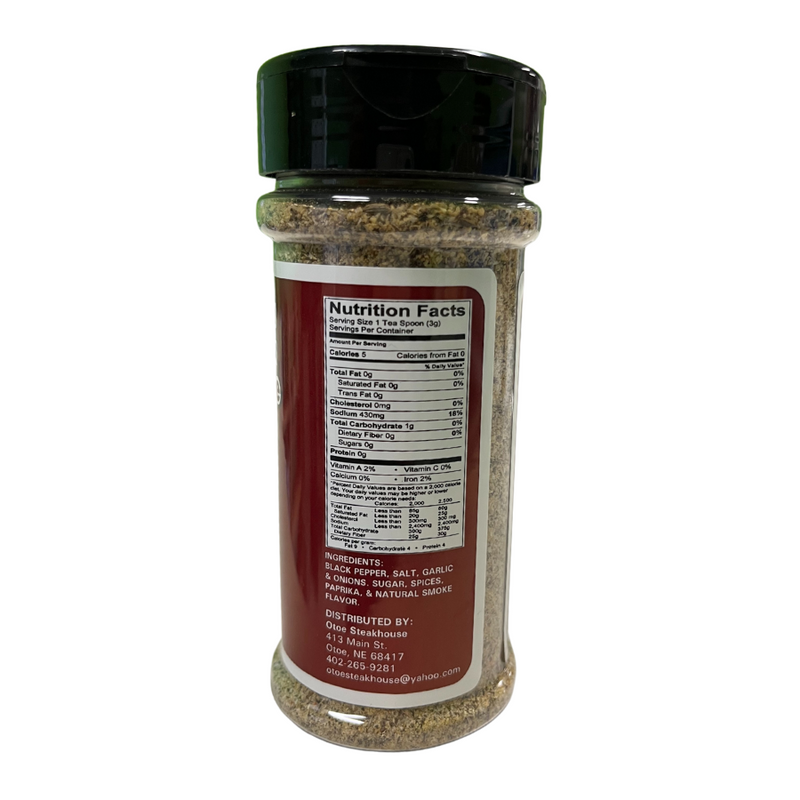 Otoe Steakhouse Original Seasoning | 4.6 oz. | Excellent on Chicken, Beef, Pork, Veggies, Wild Game, and More! | Nebraska Made Spice | Try in Dips and Marinades | Perfect Blend of Herbs and Spices