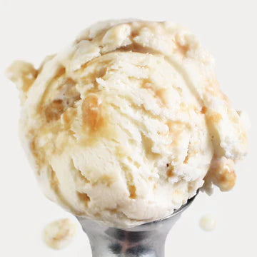 Butter Brickle Ice Cream | One Pint | Nut-Free | Gluten Free | Creamy Vanilla Ice Cream Blended With The Highest Quality Toffee | Featured on Good Morning America, USA Today, And More! | Nebraska Ice Cream | Pack of 4 | Shipping Included