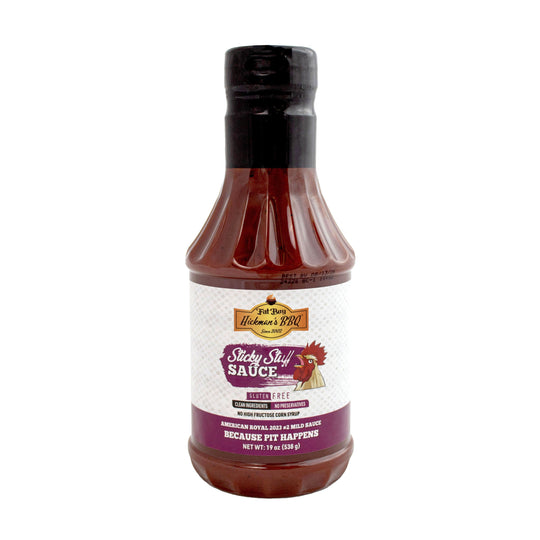 Sticky Stuff Natural BBQ Sauce 19 oz | Gluten Free | Hickman's Fat Boy BBQ