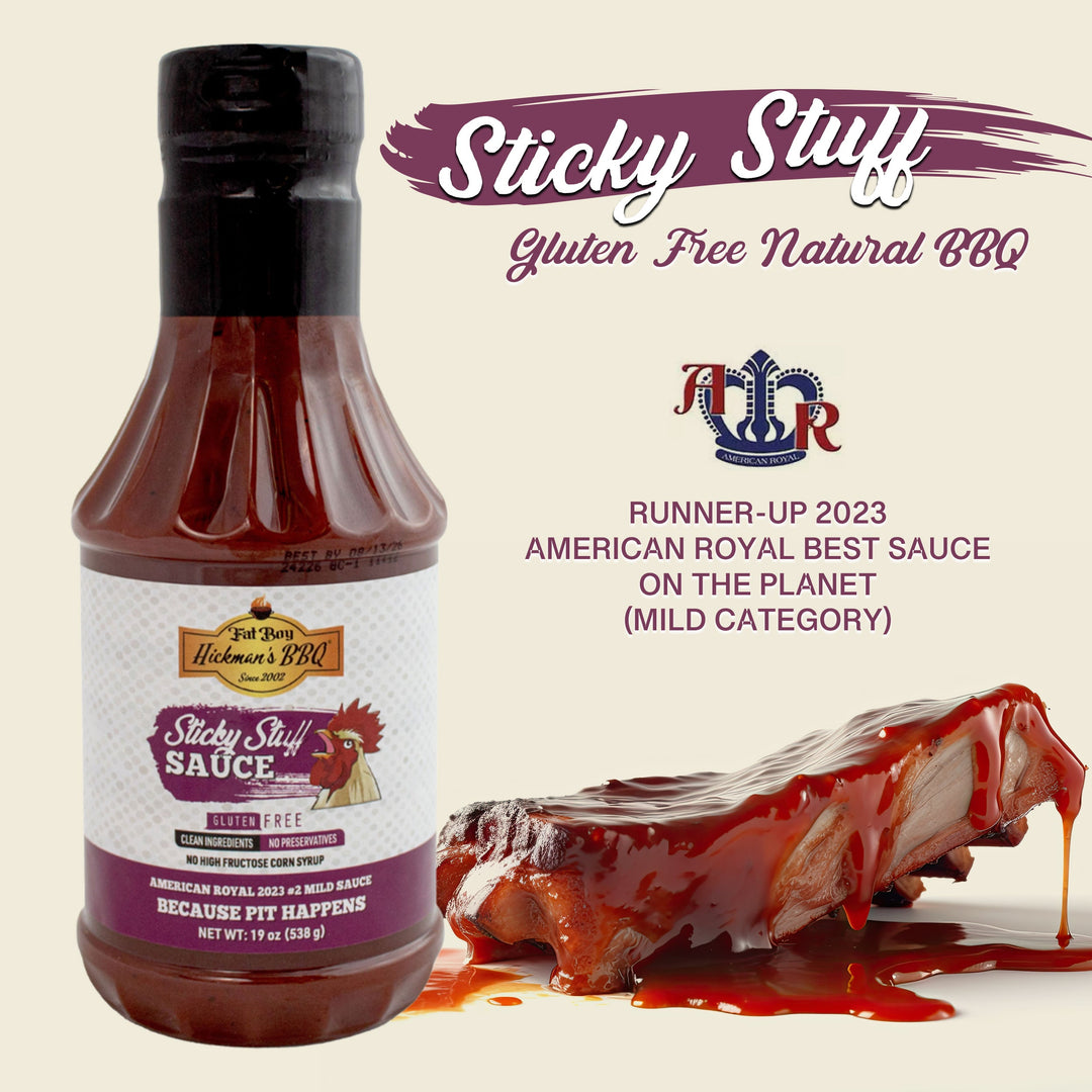 Sticky Stuff Natural BBQ Sauce 19 oz | Gluten Free | Hickman's Fat Boy BBQ