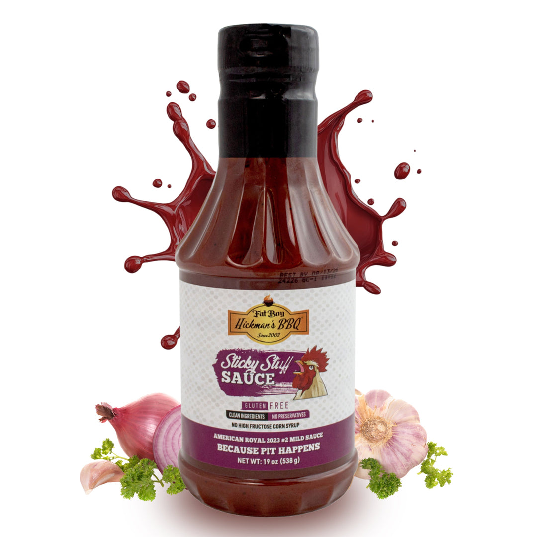 Sticky Stuff Natural BBQ Sauce 19 oz | Gluten Free | Hickman's Fat Boy BBQ