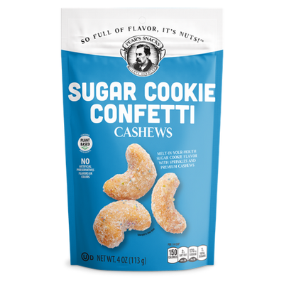 Sugar Cookie Confetti Cashews | Sweet Sugar Cookie Flavor Coated On Heart-Healthy Cashews | Perfect Pick-Me-Up Snack | Award-Winning | Naturally Flavored | 3 Pack | Shipping Included