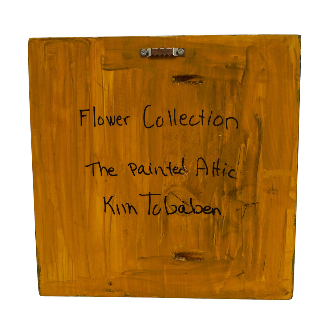 Sunflower Painting | 11 X 11 | Old Wood Canvas | The Painted Attic