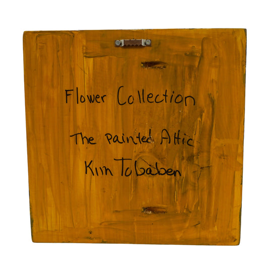 Sunflower Painting | 11 X 11 | Old Wood Canvas | The Painted Attic