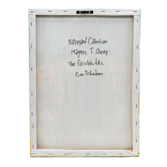 Unframed canvas with text on a white background