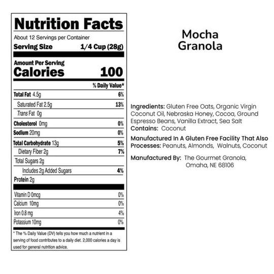 Mocha Granola Nutritional