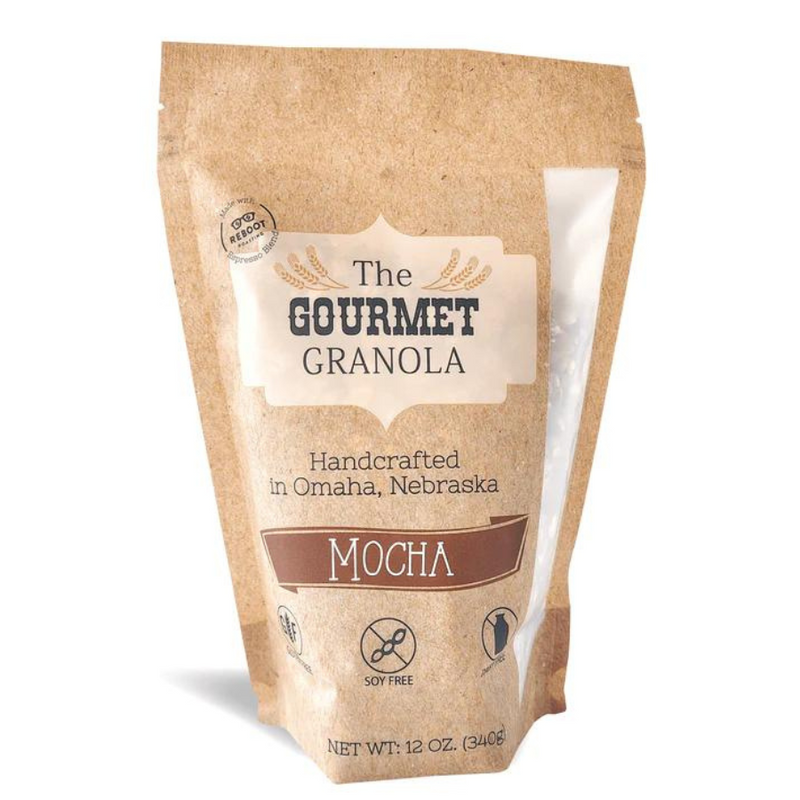 Mocha Granola | 12 oz. Bag | Gluten Free | Dairy Free | Soy Free | Handcrafted | Chocolatey Treat | Breakfast | Healthy Snack