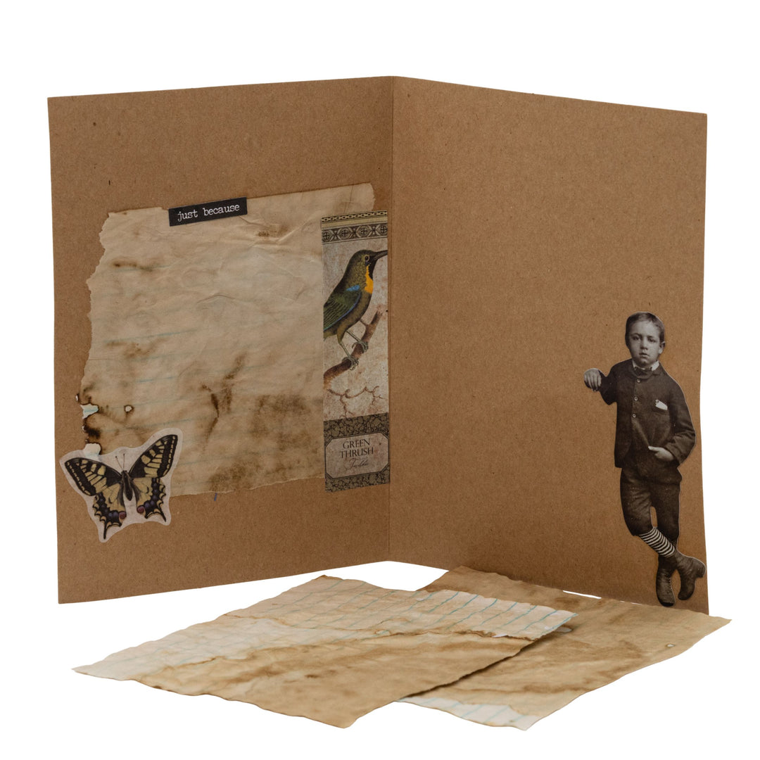 Vintage Junk Journal Card & Envelope Set | 5" x 7" | The Painted Attic