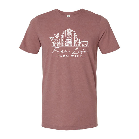 Farm Life, Farm Wife T-Shirt | Multiple Sizes | The Hex + The Hive