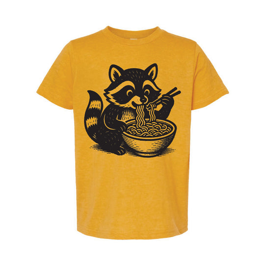 Youth Raccoon Ramen T-Shirt | Multiple Sizes | The Hex + The Hive