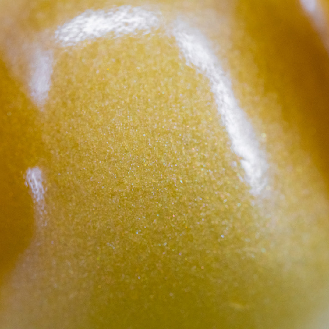 Close up of yellow resin