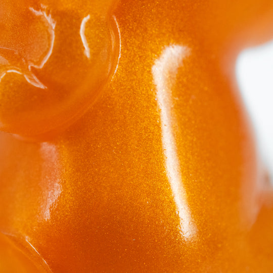 Close up of orange resin 