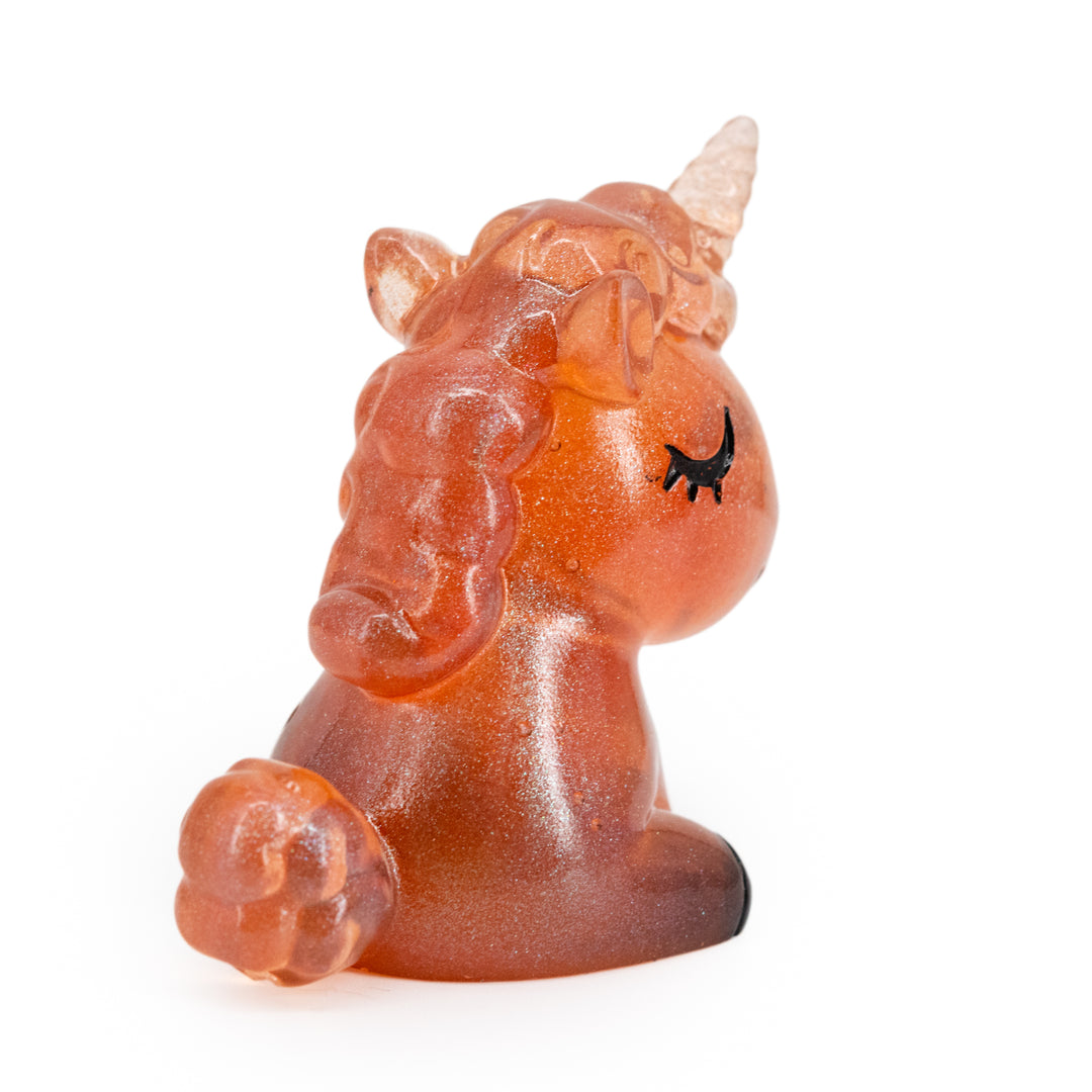 Peach Resin Unicorn 