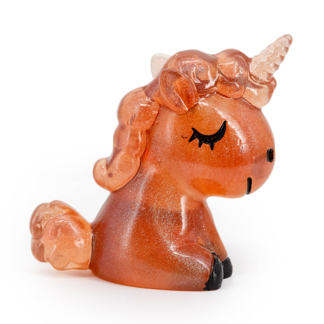 Peach Resin Unicorn 