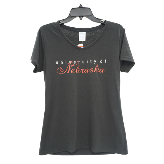 University of Nebraska Women's T-Shirt | Black | Multiple Sizes | Lou's Sporting Goods | 25N20LPC455V