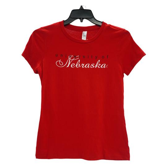 University of Nebraska Women's T-Shirt | Red | Multiple Sizes | Lou's Sporting Goods | 25N20DM104L