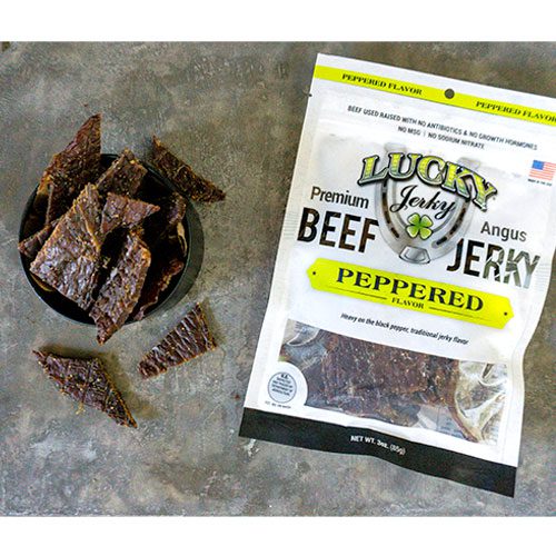 Black Pepper Beef Jerky | 3 oz. Bag | Savory & Robust Flavor | Expertly Cut, Trimmed, & Seasoned | Single Sourced Cattle | All Natural | Tender Beef Jerky | Nebraska Beef | Perfect On-The-Go Snack | 6 Pack | Shipping Included