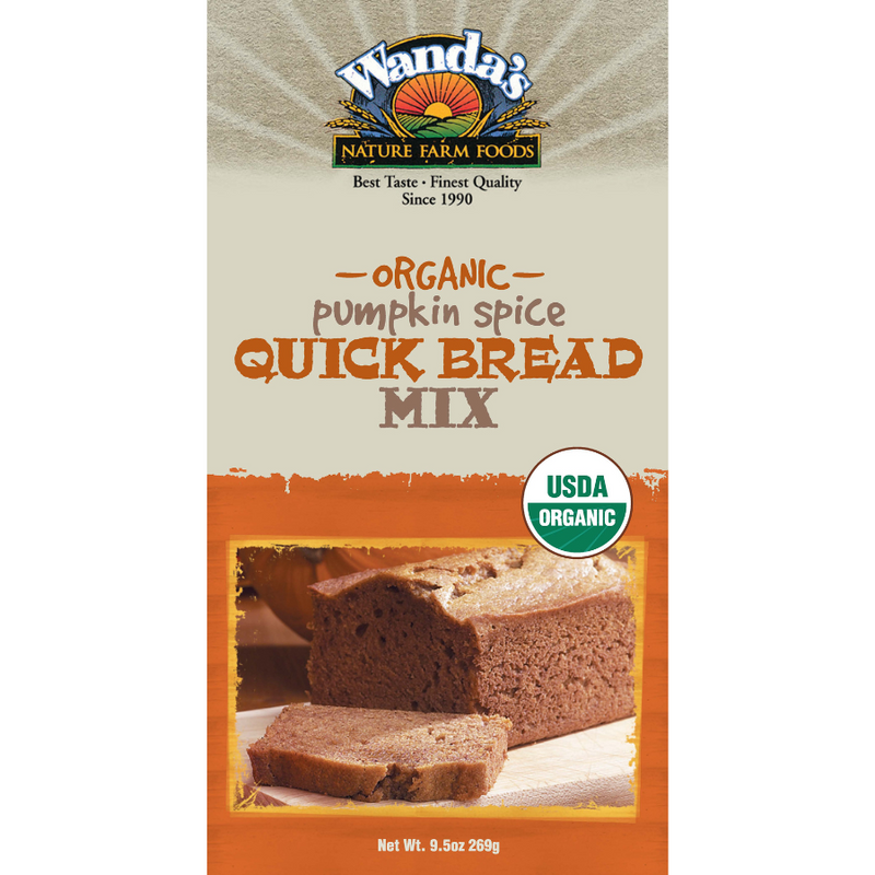 Pumpkin Bread Mix | 9.5 oz. | Organic Muffin And Bread Mix | Made With Fresh Pumpkin | 6 Pack | Shipping Included | Moist & Fluffy | Easy-To-Bake | Delicious Blend Of Seasonal Spices