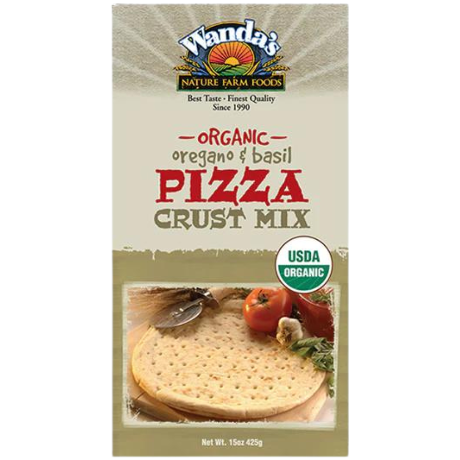 Pizza Crust Mix | Oregano & Basil | Organic | 15 oz. | 6 Pack | Shipping Included | Baked To A Golden, Crispy Perfection | Fun Family Pizza Night Cooking | Perfect Italian Herb & Spice Medley | Pizza Crust Mix For The Perfect Homemade Pizza