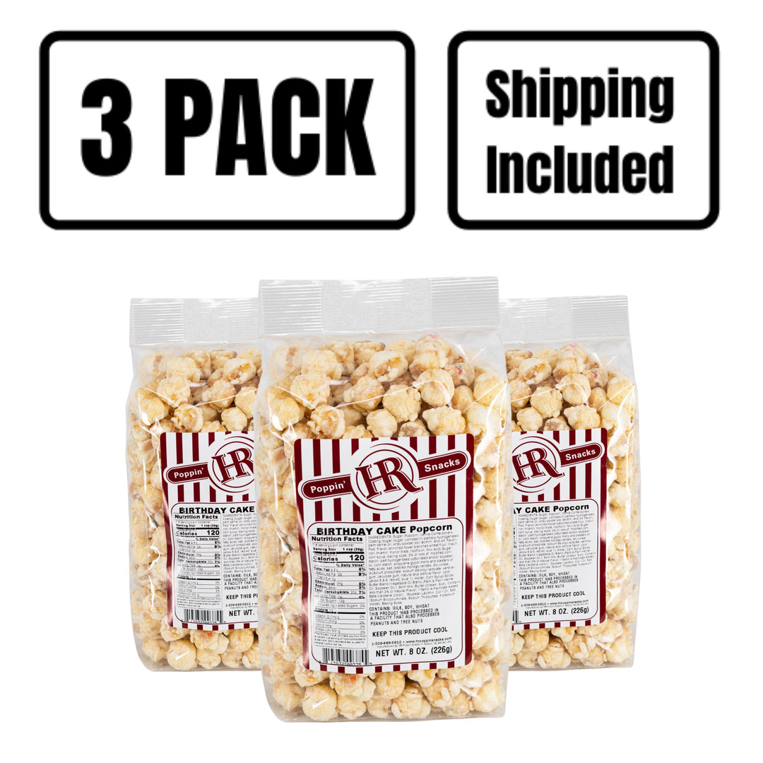 3 Pack Shipping Included Birthday Cake Popcorn 