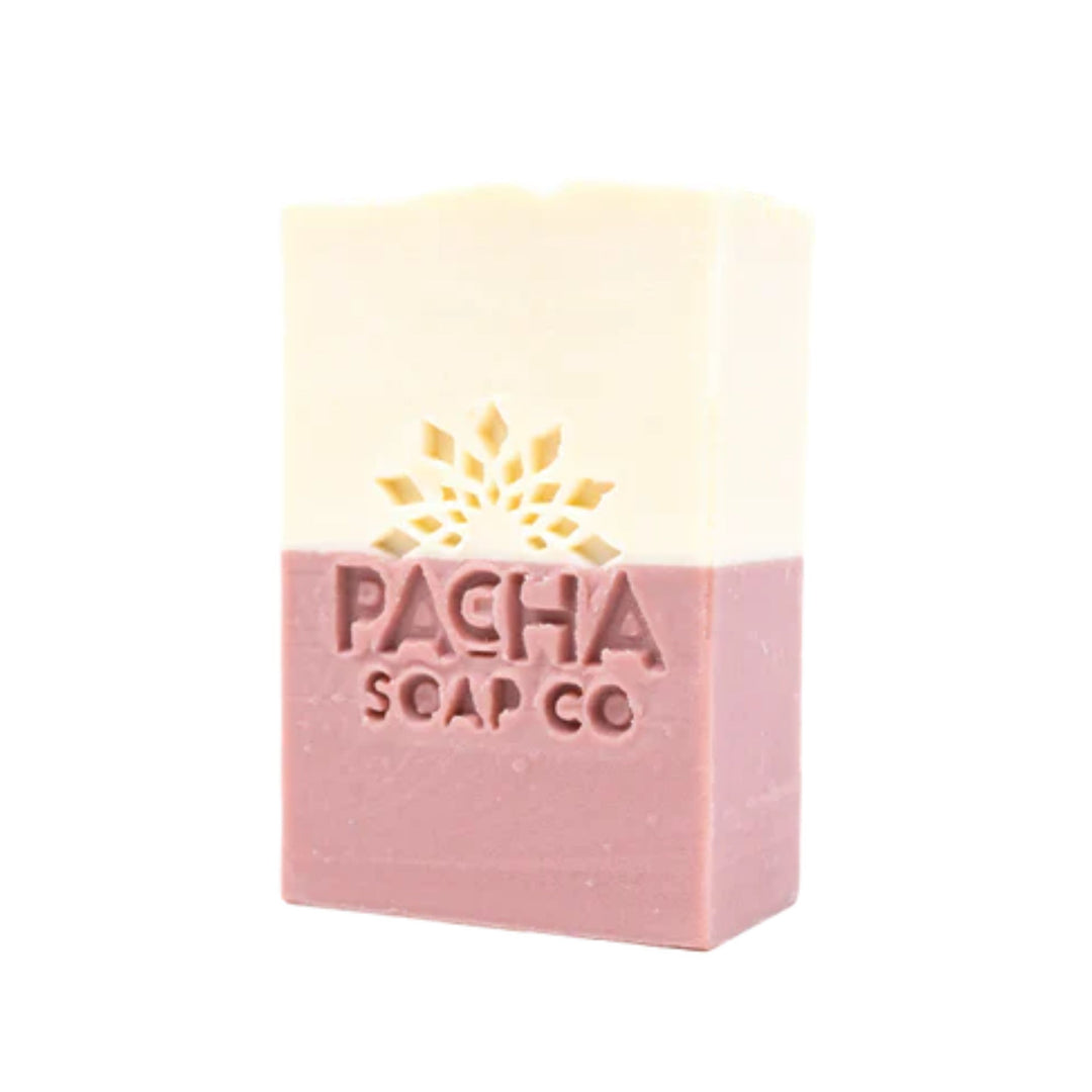 Jasmine Gardenia | 4 oz. Bar | Aromatic Jasmine Flowers + Moroccan Red Clay | Made in Hastings, NE | Pacha Soap Company