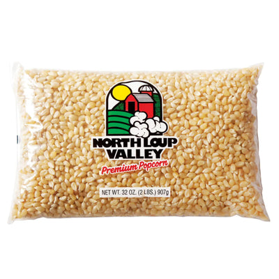Front of Popcorn County's 2lb. bag