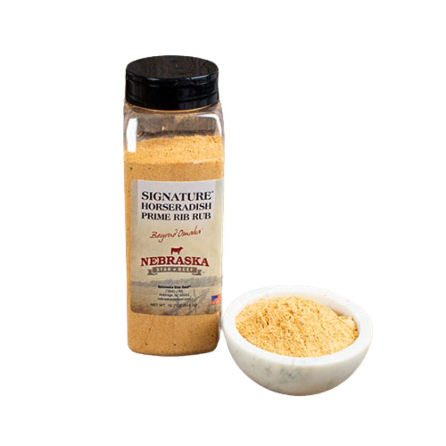 Horseradish Prime Rib Rub | 19.2 oz. | Adds An Accent To The Flavor Of Proteins | Well Suited For Ribeyes & Prime Ribs| Not Overpowering | Mouthwatering Blend Of Spices | Nebraska Seasoning | 3 Pack | Shipping Included