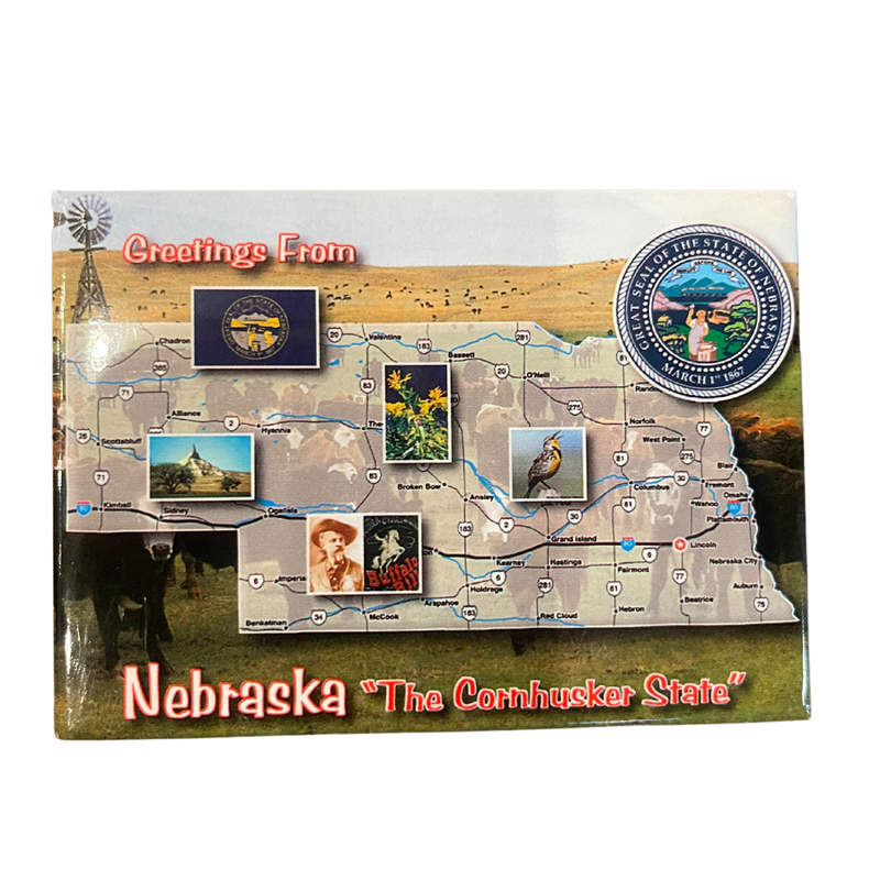 Greetings From The Cornhusker State Magnet | Tourist Magnet | Fun Gift | 4X2