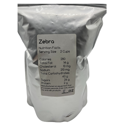 Zebra Flavored Popcorn | Easy and Delicious Snack | Flavor Packed | Made in Small Batches | Locally Grown Kernels | 8 oz. Bag