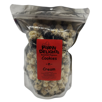 Cookies and Cream Flavored Popcorn | Easy and Delicious Snack | Flavor Packed | Made in Small Batches | Locally Grown Kernels | 5 oz. Bag