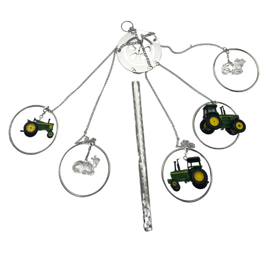 John Deere Tractors & Cows Wind Chime 