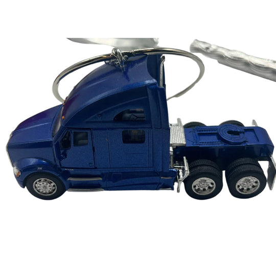 Dark Blue Semi Truck Figurine