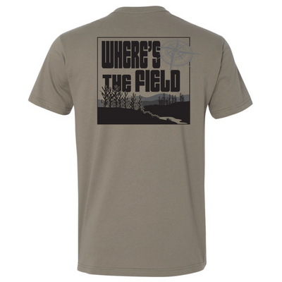 WTF T-Shirt | Where's The Field Tee | Warm Gray | Multiple Sizes | Humorous Nebraska Shirt | Soft & Comfy Fit | Easy To Style