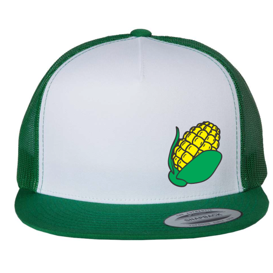 Ball Cap | Trucker Hat With Corn Design | Multiple Colors | Mesh & Breathable Material | Unisex Hat | Adjustable | Nebraska Hat