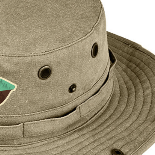 Nebraska Boonie Hat | Cool Joe Aviator Sunglasses Boonie | Woodland Brown | Protective Wide Brim | Adjustable Chin Strap