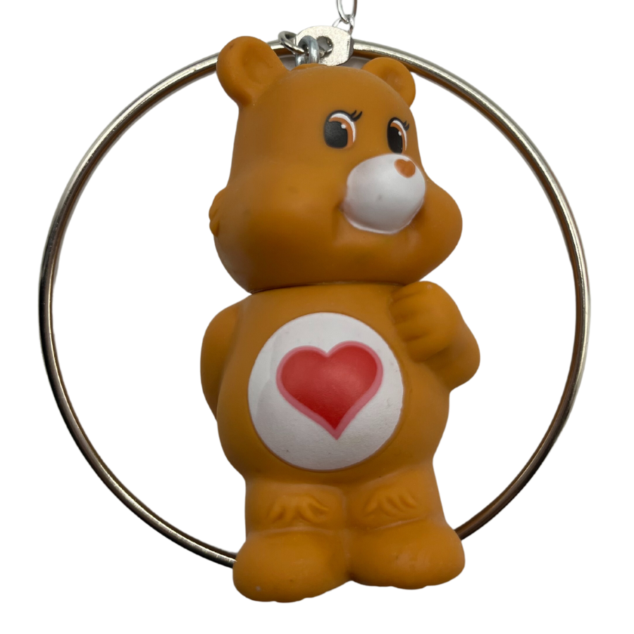 Brown Carebear With A Red Heart Figurine