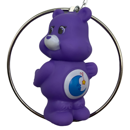 Purple Carebear With A Blue Moon Figurine 